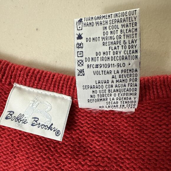 Vintage Women’s Red Christmas Sweater Vest Size XL Snowman Festive Holiday Ugly - Picture 6 of 10